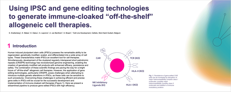 Using iPSC and gene editing technologies to generate immune-cloaked “off-the-shelf” allogeneic cell therapies